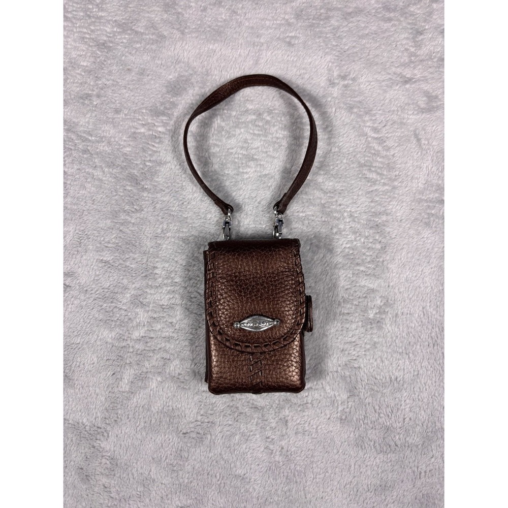 Brighton Brown Westcott Pouch Case Wristlet Leather Loop S